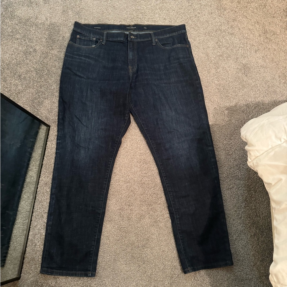 Lucky Brand Men's Dark Blue Straight Jeans
